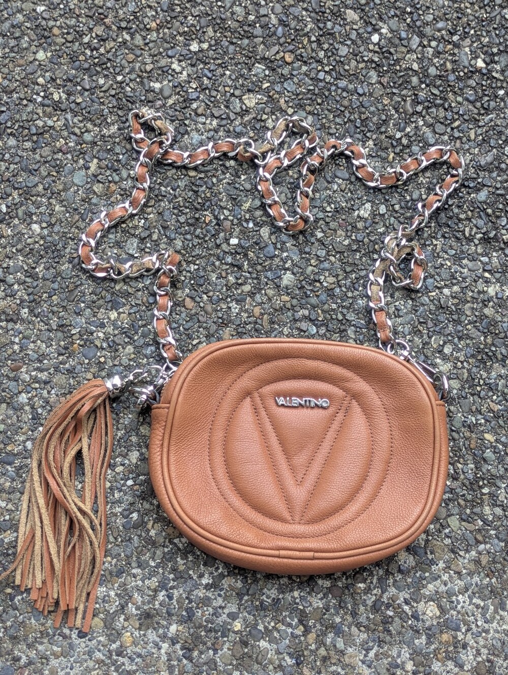 Valentino by Mario Valentino Nina Brown Leather Crossbody Bag